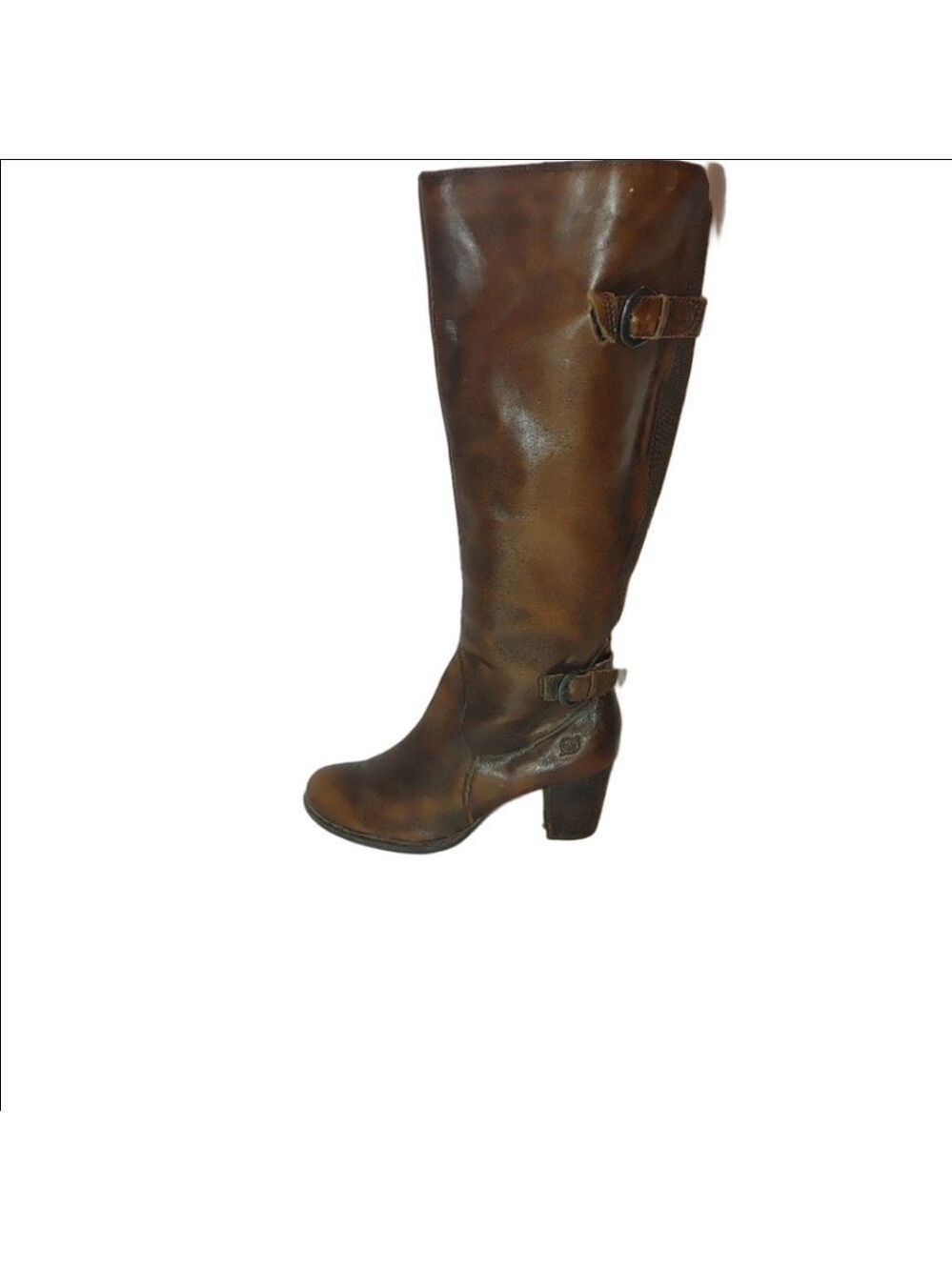 Born Vita Cognac Leather Boots Size 8
